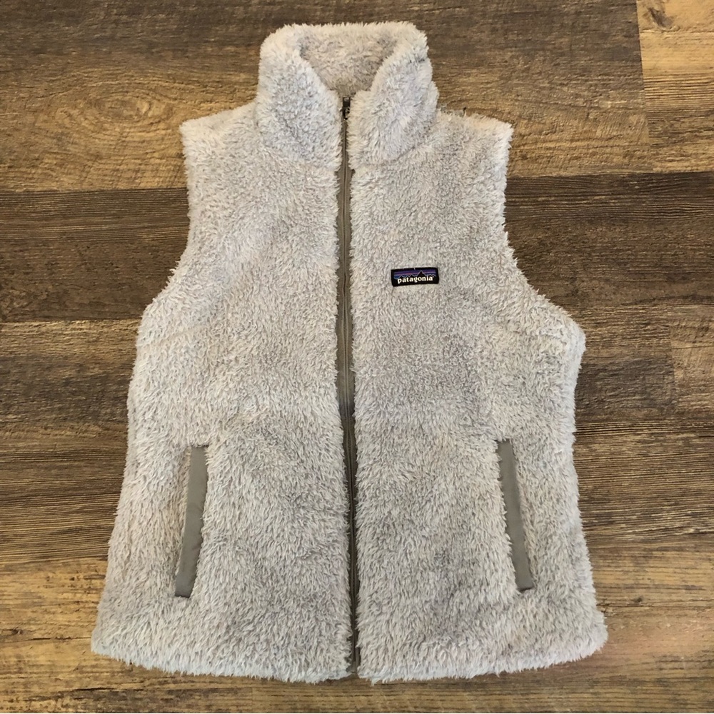 Patagonia Gray/blueish color Fleece Zip Vest sizeM